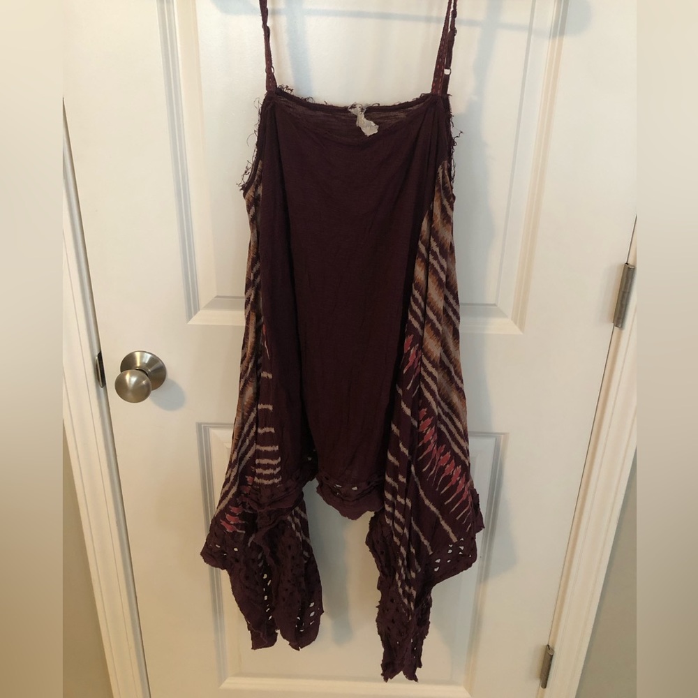Y2K L Free People Handkerchief Cropped Festival Top